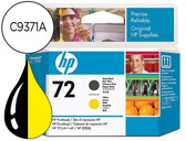 TINTEIRO ORIGINAL HP 72 CABEÇA PRETO MATE E AMARELO DESIGNJET T610/1100 (C9384A)