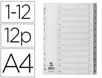 SEPARADORES NUMERICOS Q-CONNECT, A4, COM 12 SEPARADORES